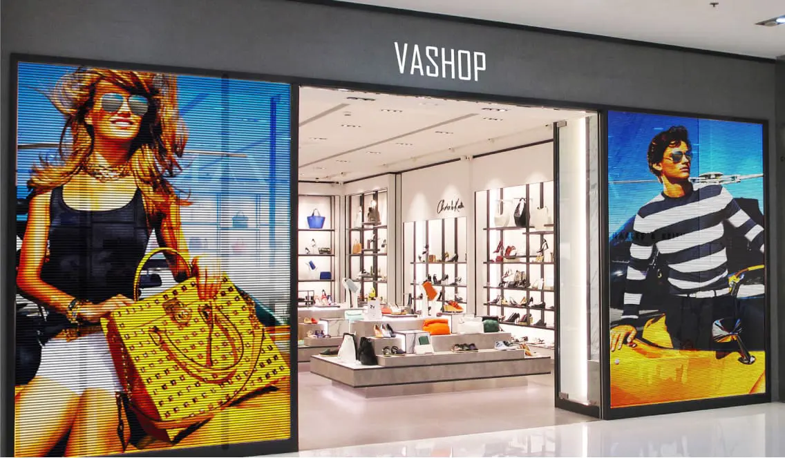 LED display in retail store