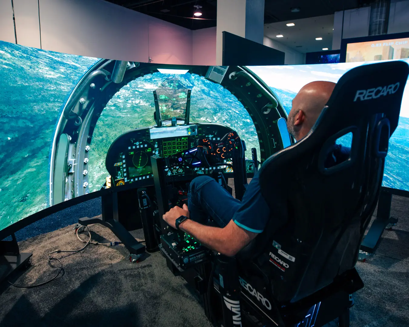 FlightSim LED display flight simulator at InfoComm